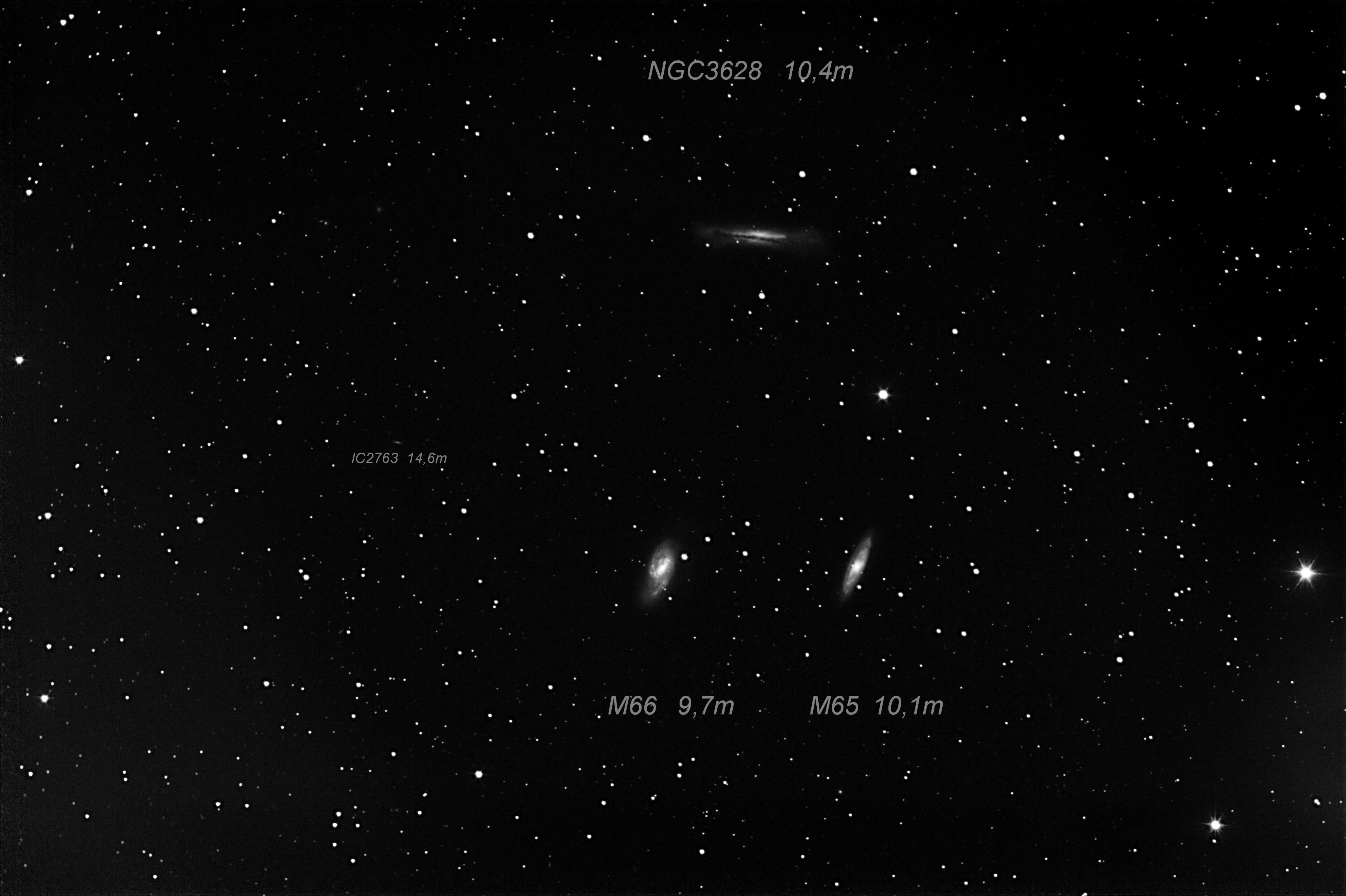 Trio galaxií ve Lvu    29.3.11