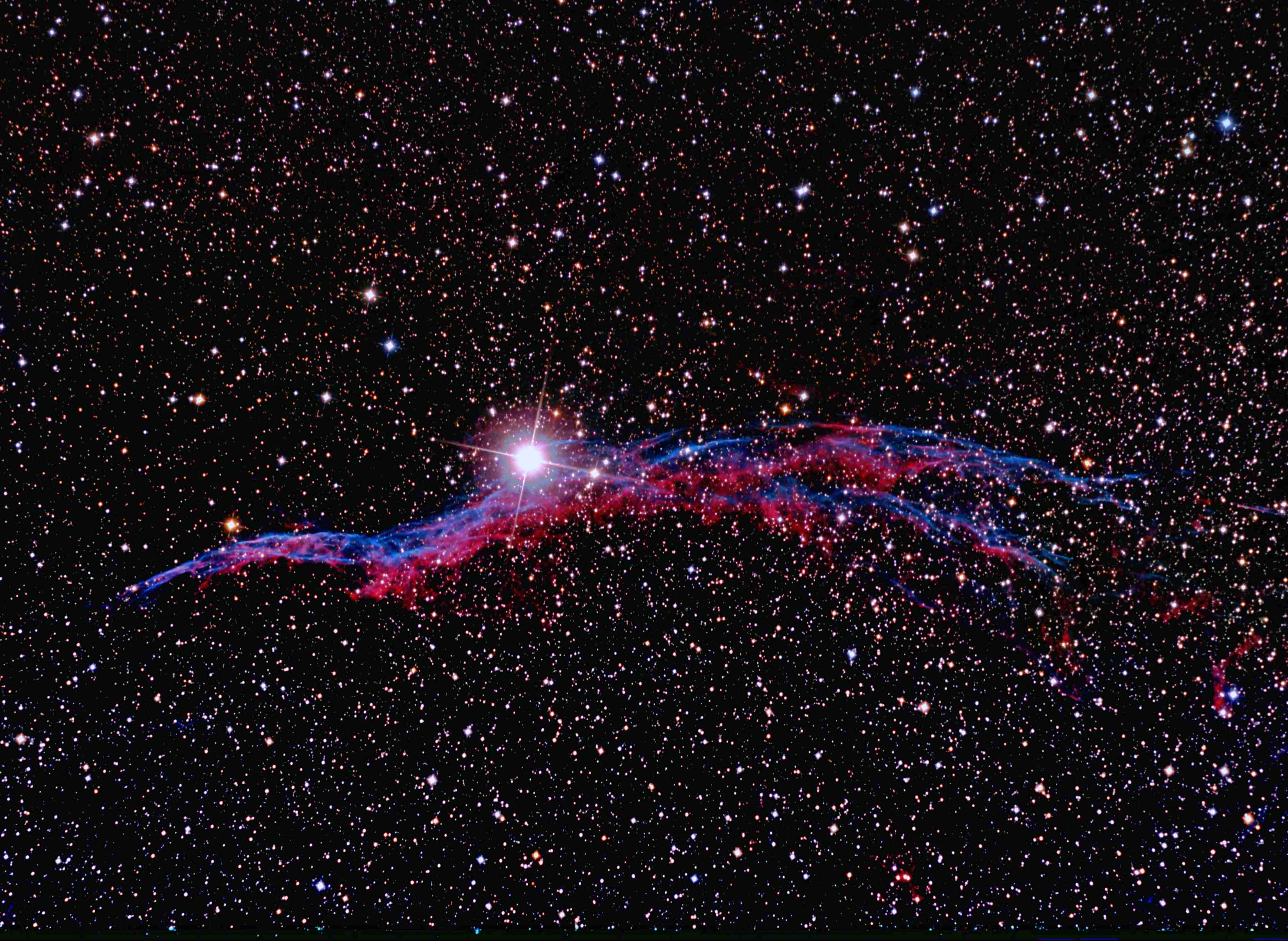a/NGC 6960 západní oblouk  v Cyg 31.8.2016.